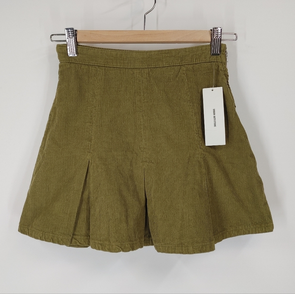 Urban Outfitters Pleated Corduroy Mini Skirt